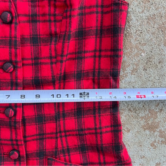 Vtg Guess Georges Marciano Vest Women’s Sz S Red Plaid Button Front 90s Grunge - Picture 6 of 11